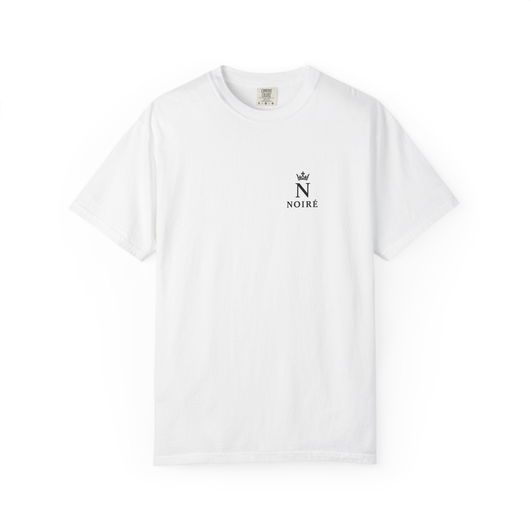 Noire Crown Logo T-Shirt — Minimalist Chest Print Tee